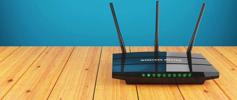 WLAN Router auf Tisch