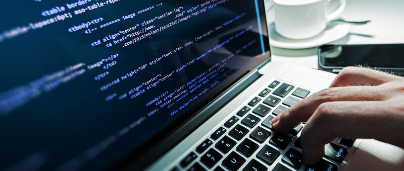 HTML-Code auf Laptop