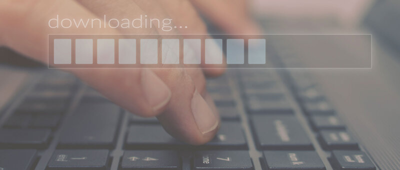 Downloadbalken schreitet voran