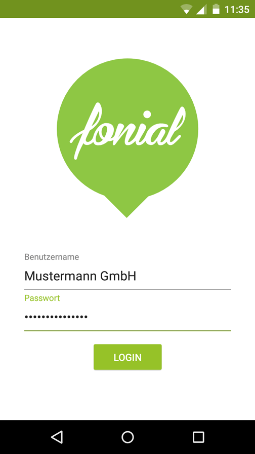 Screenshot Anmeldung Screenshot Anmeldung