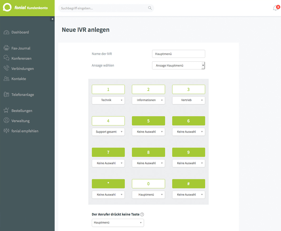 fonial-Kundenkonto: Interactive Voice Response (IVR) fonial-Kundenkonto: Interactive Voice Response (IVR)
