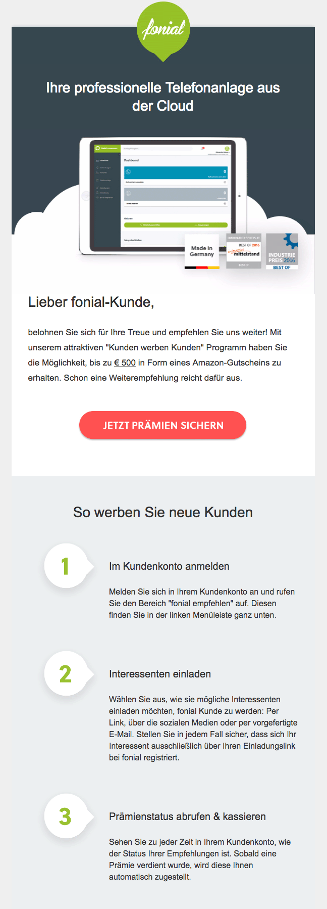 Beispiel eines fonial Newsletters fonial Newsletter Beispiel